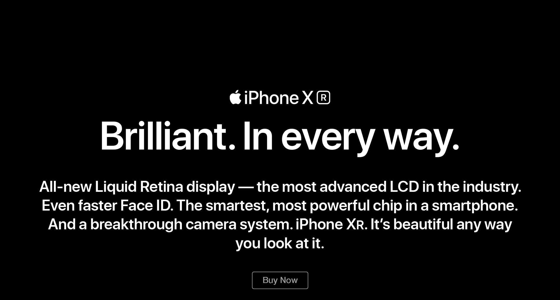 iPhone XR. Brilliant. In every way.