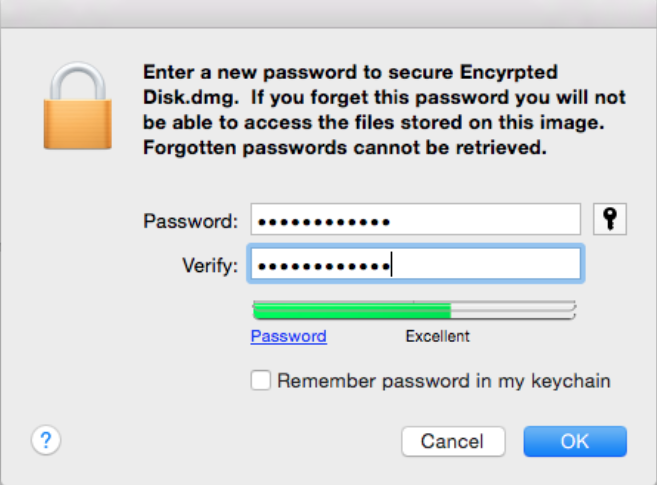 Creating an encrypted disk image 3